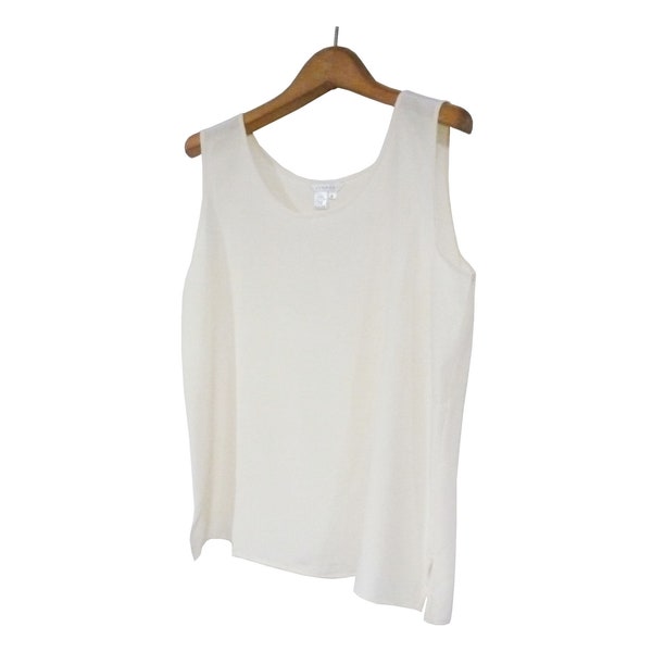 Absolutely crepe-de-chine 100% silk sleeveless comfortable tank top