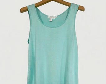 100% Silk Jersey Tank Top: Scoop Neck, Lightweight Layering Tee