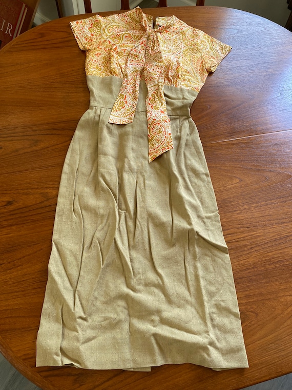 1940s Claudia Young Silk Wiggle Dress