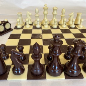Chess Board Mold for Epoxy Resin Art, Silicone Mold Chess Set, 3D