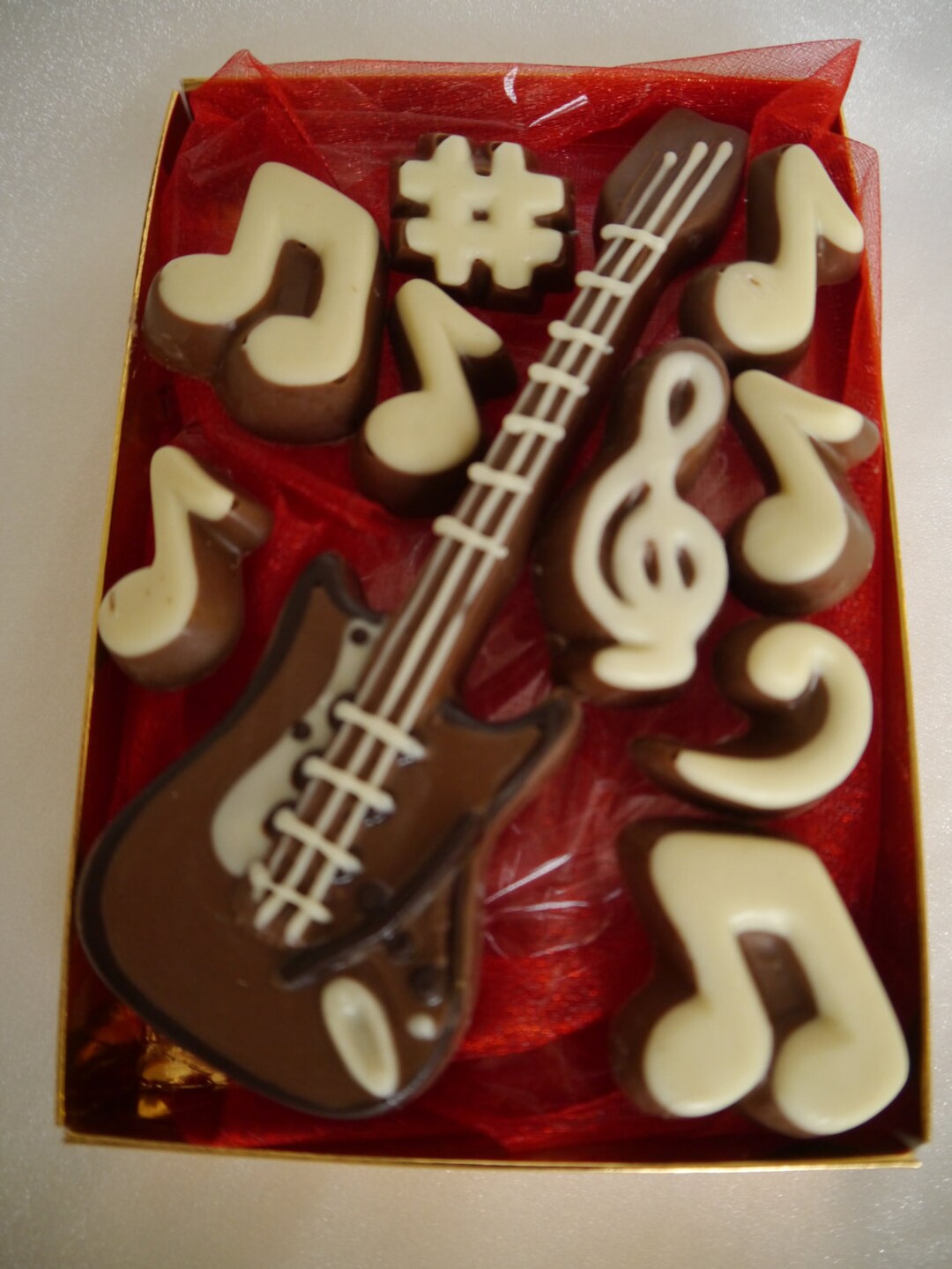 Hand-made Belgian Chocolate Electric Guitar and Musical Notes - Etsy
