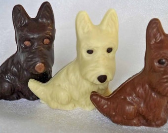 Hand-made Belgian chocolate Westie/Scottie dog