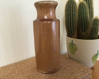 Huge 8 inch Doulton Lambeth Antique Stoneware Glazed Ink Bottle - Crock - Paint Brush Pot - Kitchenalia - Rustic Display - Victorian Crock