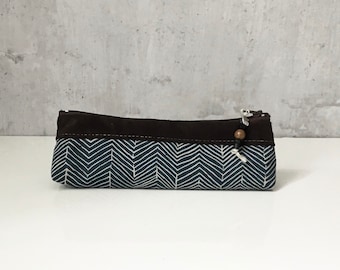 pencil case/cosmetic bag herringbone