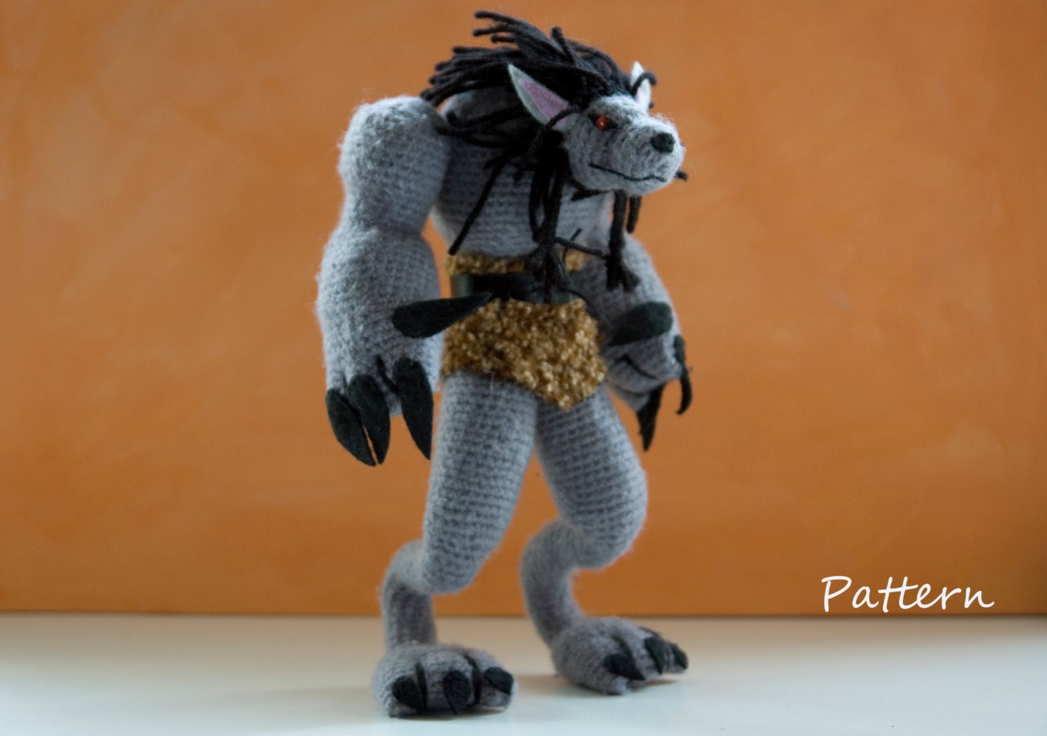 Werewolf crochet pattern wolf amigurumi tutorial. Crocheted Etsy