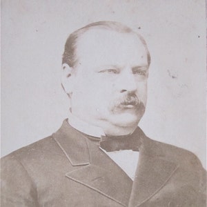 Original 1880&#39;s President Grover Cleveland Cabinet Card Photo - Free Shipping