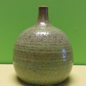 Original 1961 Modernist Stephen Polchert Art Pottery Bottle Vase 5 3/4&quot; - Free Shipping