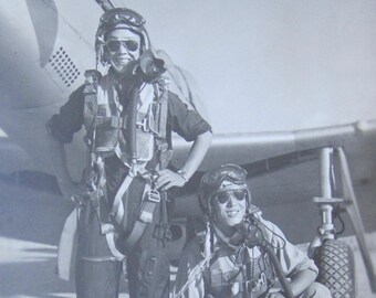 1950s Korean War South Korea Airborne Pilots Snapshot Photo