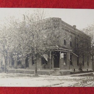 1910 Francesville Indiana Commercial Hotel RPPC Real Photo Postcard