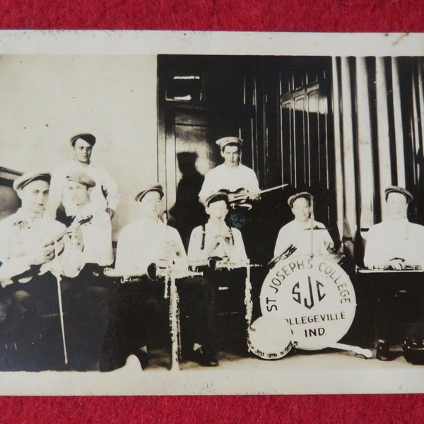 Vintage 1931 St Joseph College Rensselaer Indiana Collegeville Band Snapshot Photo/Photograph