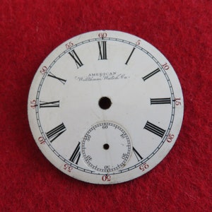 Original American Waltham Watch Company Pocket Watch Face 47mm Steam Punk - Face Only