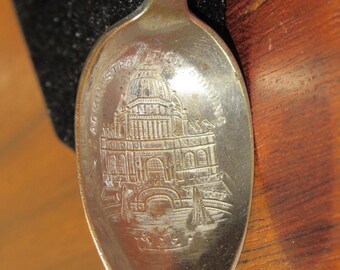 Antique 1893 Columbian Exposition Chicago World's Fair Souvenir Silver Plated Spoon - Administration Building