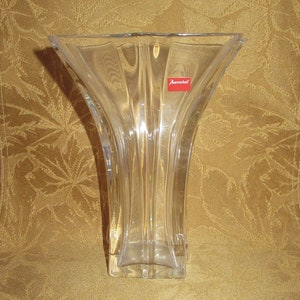 Baccarat France Crystal Vase - 8&quot; Heavy Glass, Original Tag