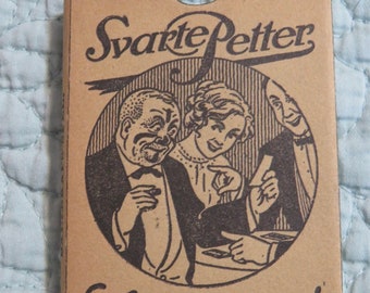 Vintage 1920&#39;s Svarte Petter Swedish Playing Card Set - Sallskaps-Spel Game - Made In Sweden
