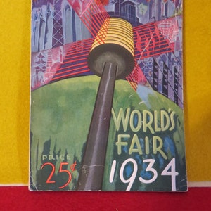 1934 Chicago World&#39;s Fair Century Of Progress Souvenir Official Guide Book Of The Fair
