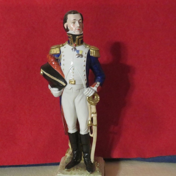 Gorgeous Scheibe Alsbach German Napoleon War Porcelain Figurine General Lepic