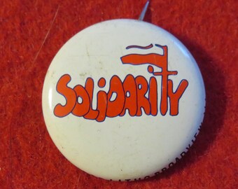 Vintage 1980's Polish Solidarity Pin Back Button