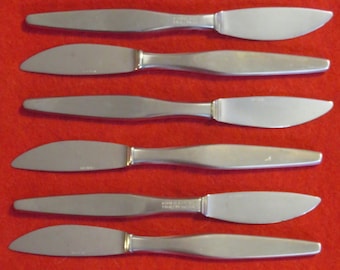 Mid Century 1960's Gabis 18 - 8 Stainless Modern Dinner Knife Set Of 6