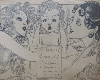 Original 1930's Newspaper Clipping - As To A Friend By Nell Brinkley