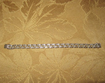 Vintage 1950's J & A Swedish Silver Makers Link Bracelet - Hallmarked Exquisite Style