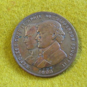 1904 Louisiana Purchase St Louis World&#39;s Fair Official Souvenir Bronze Token