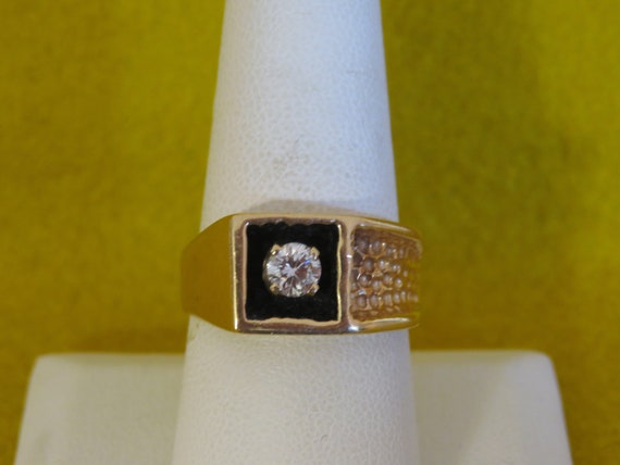 Unique 1980's Diamond 14 Karat Yellow Gold Statem… - image 9