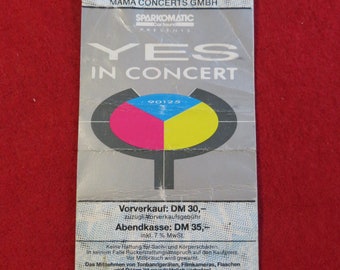 Original 1984 YES Concert Ticket Stub 90125 - Germany