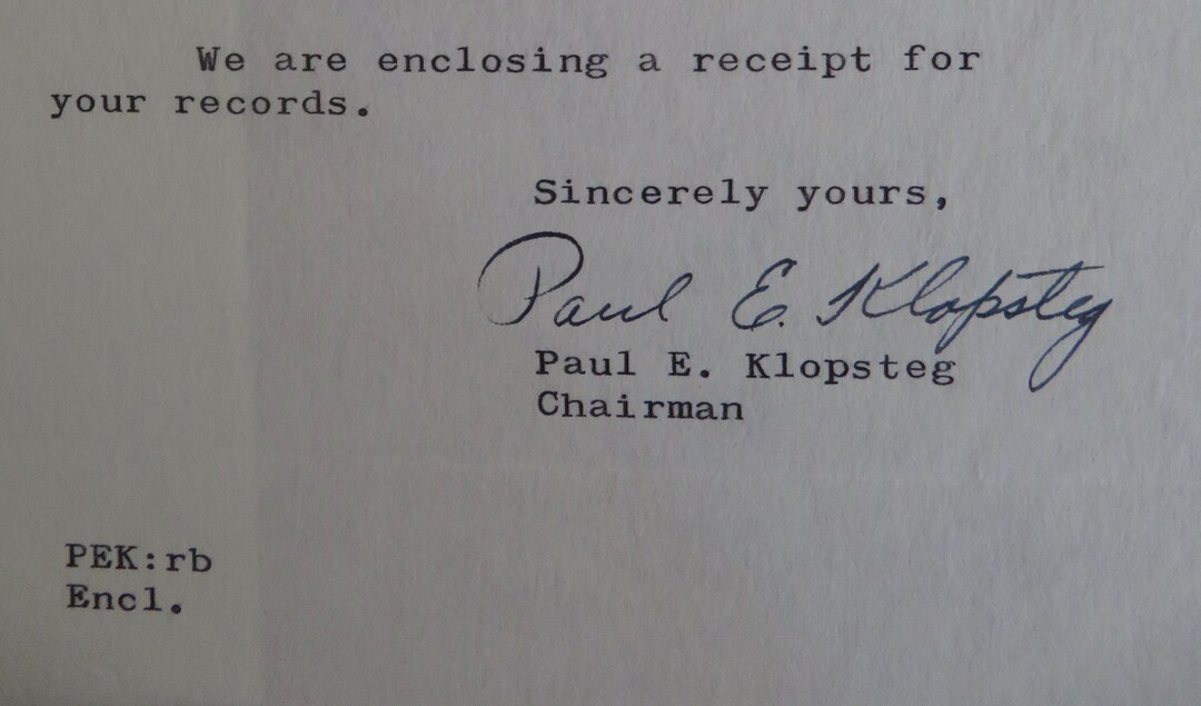 1956 Paul E Klopsteg Signed Letter - American Physicist - Etsy