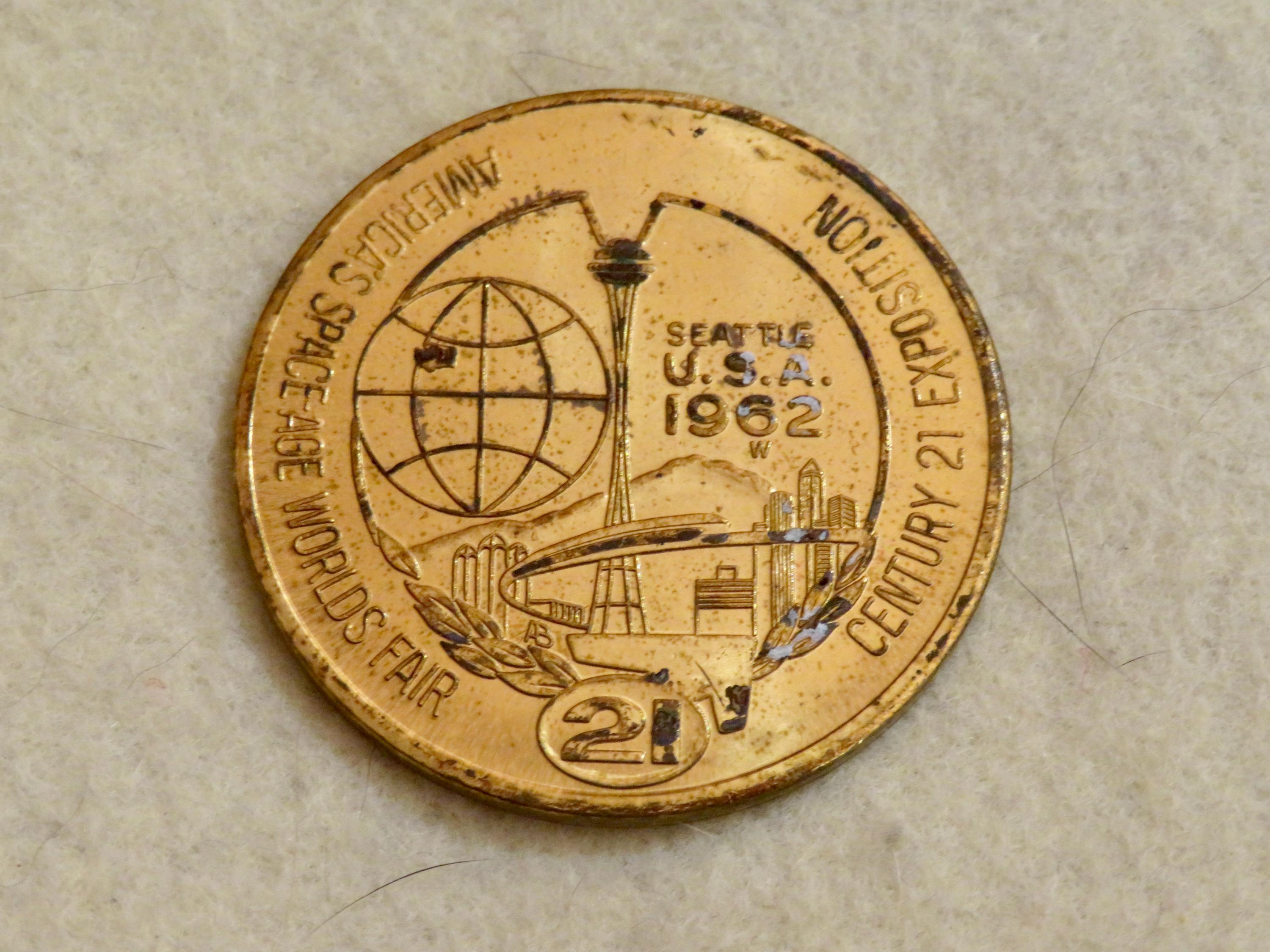1962 Seattle World's Fair Souvenir Token: Century 21 Exposition