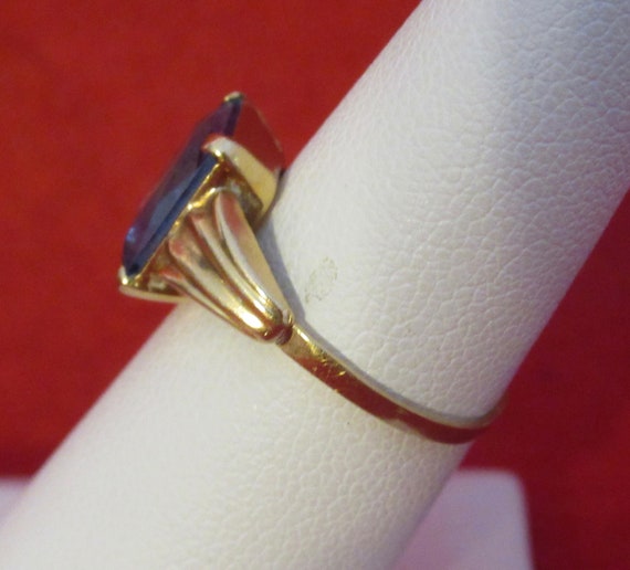 Original 1960's Swedish 18 Kt Yellow Gold Blue To… - image 9