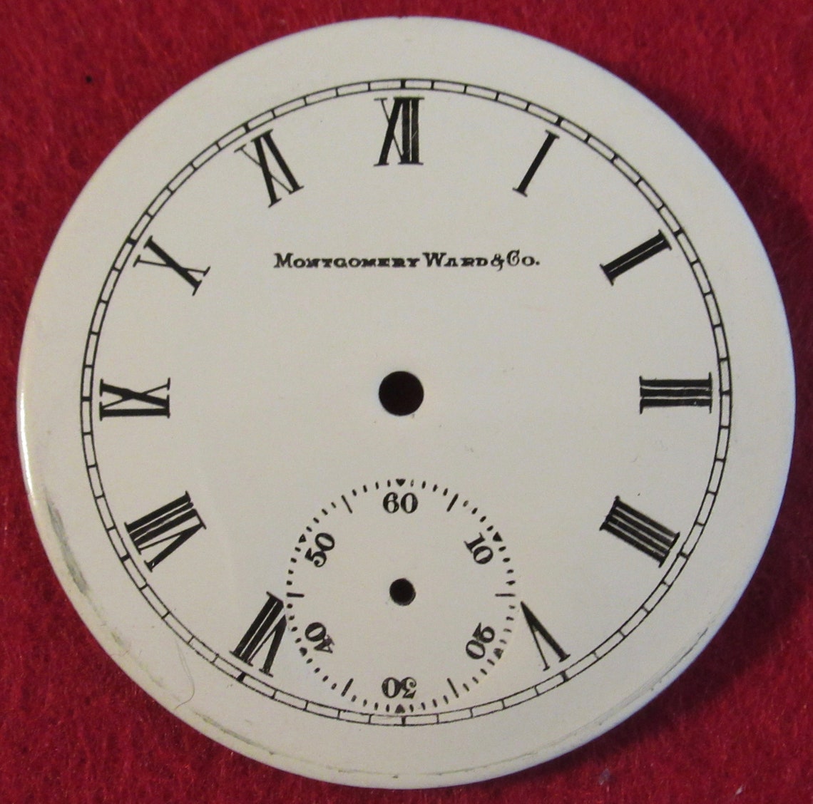 Original Pocket Watch Face Replacement Montgomery Ward Company Etsy