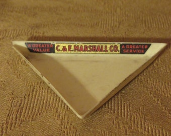 1920's C & E Marshall Co Chicago Advertising Celluloid Ring Tray