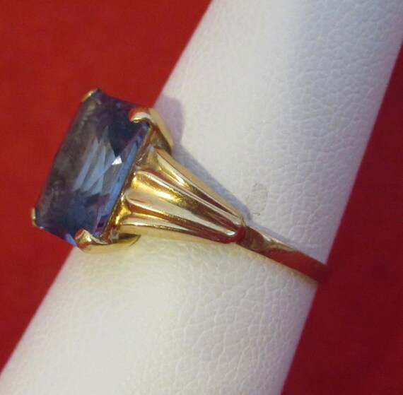 Original 1960's Swedish 18 Kt Yellow Gold Blue To… - image 6