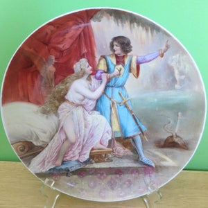 Antique Royal Vienna Hand Painted Porcelain Plate Signed W Plohl - Beehive Mark - Free Shipping