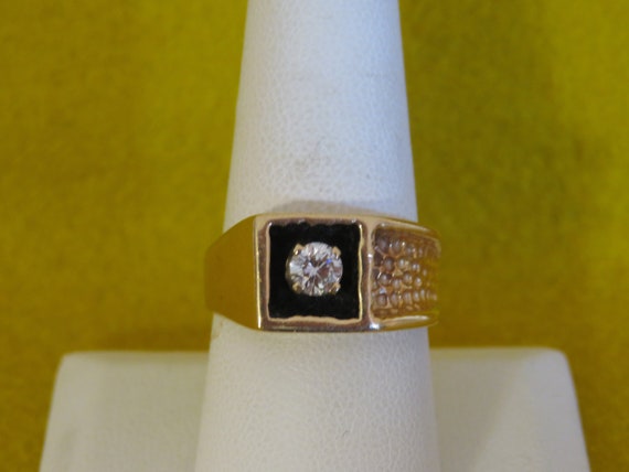 Unique 1980's Diamond 14 Karat Yellow Gold Statem… - image 7
