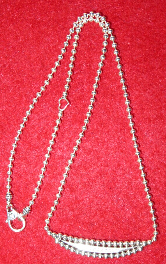 Original Lagos Sterling Silver Diamond Necklace Gem