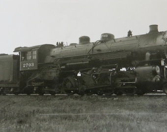 Vintage 1943 Railway Engine RPPC: Chicago & Northwestern Train Photo