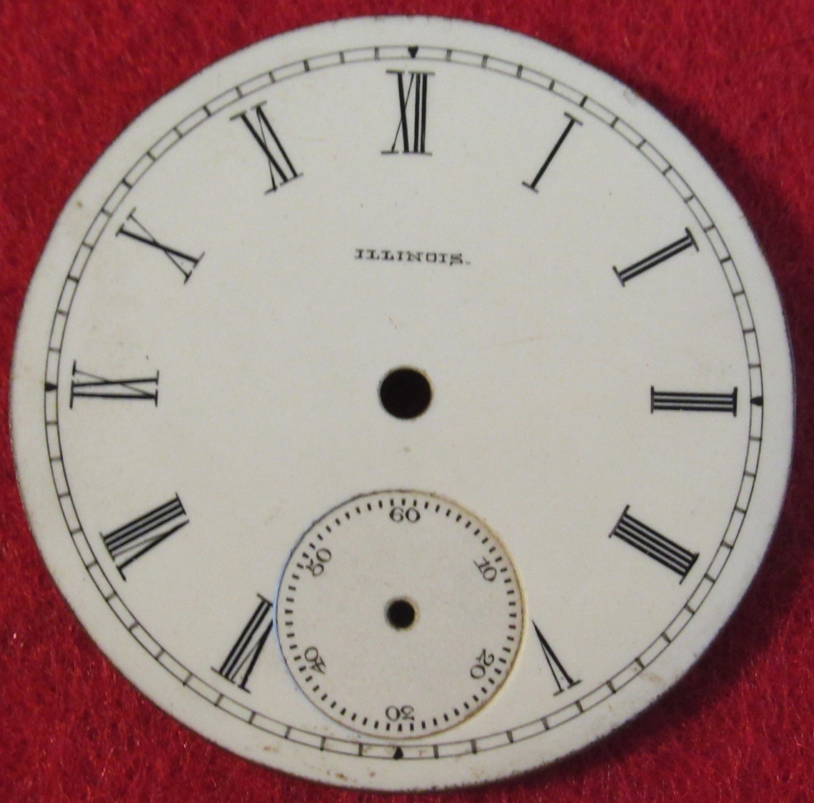 Original Pocket Watch Face Replacement Illinois 32mm Steam Etsy