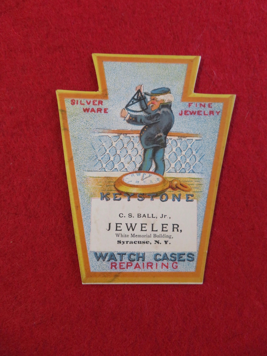 1880's Keystone Watch Case Company Victorian Trade Card Etsy