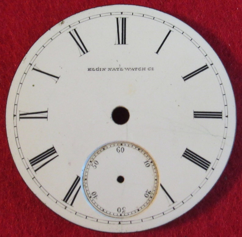 Original Pocket Watch Face Replacement Elgin National Watch Etsy
