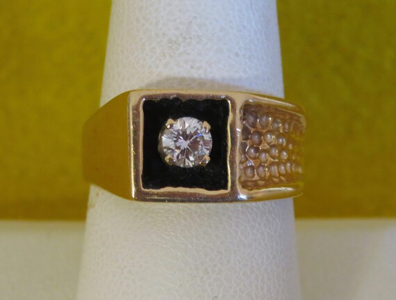 Unique 1980's Diamond 14 Karat Yellow Gold Statem… - image 4
