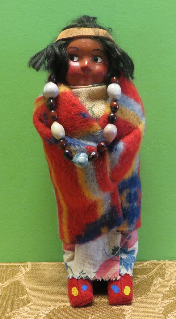vintage native american skookum dolls