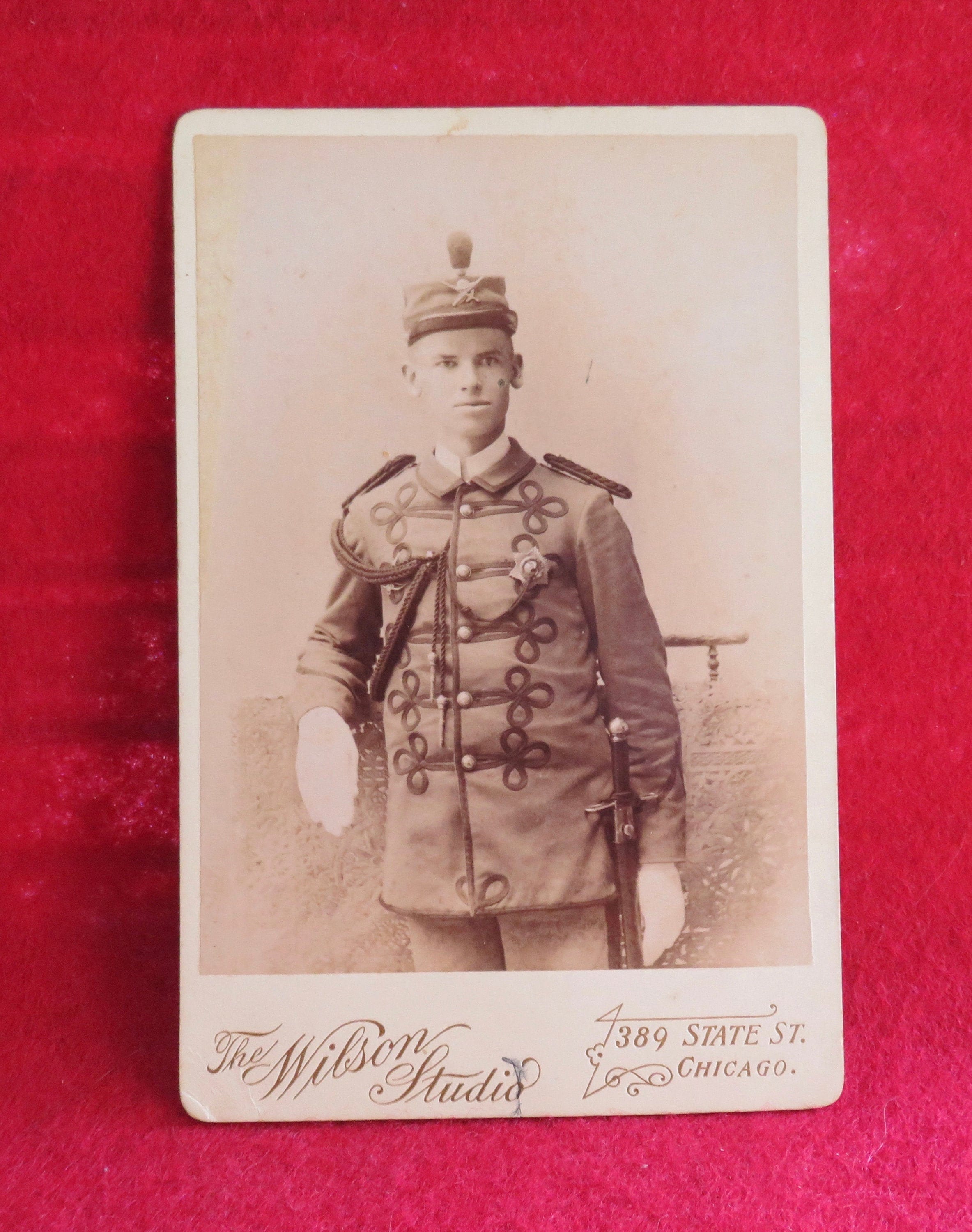 1893 Chicago World's Fair Guard Cabinet Card Photo - Wilson Studio