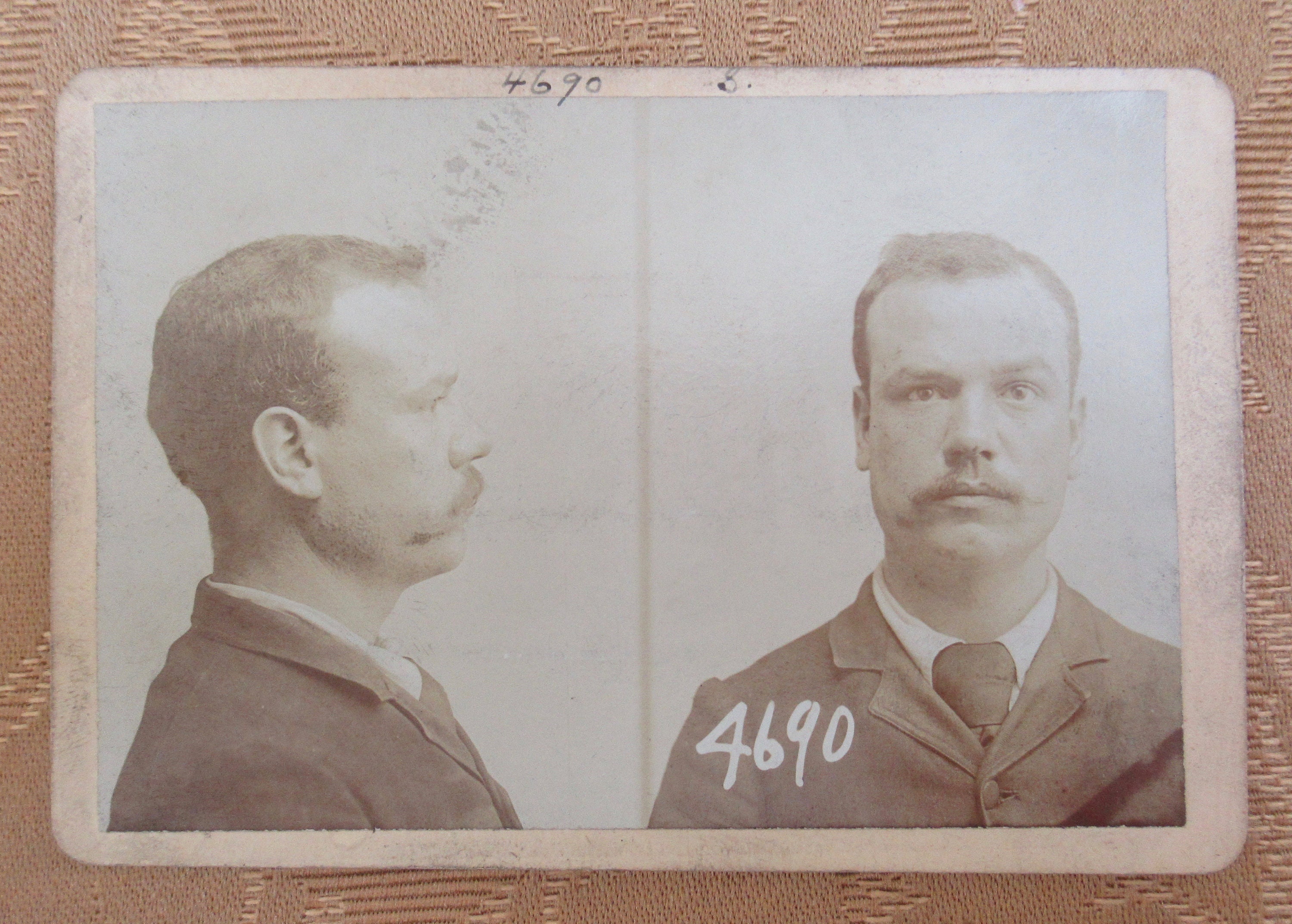 Original 1893 Chicago Police Mugshot/mug Shot Photo Thomas - Etsy