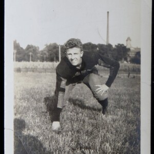 Athletic 1930's American Football Player Snapshot Photo Free Shipping image 3