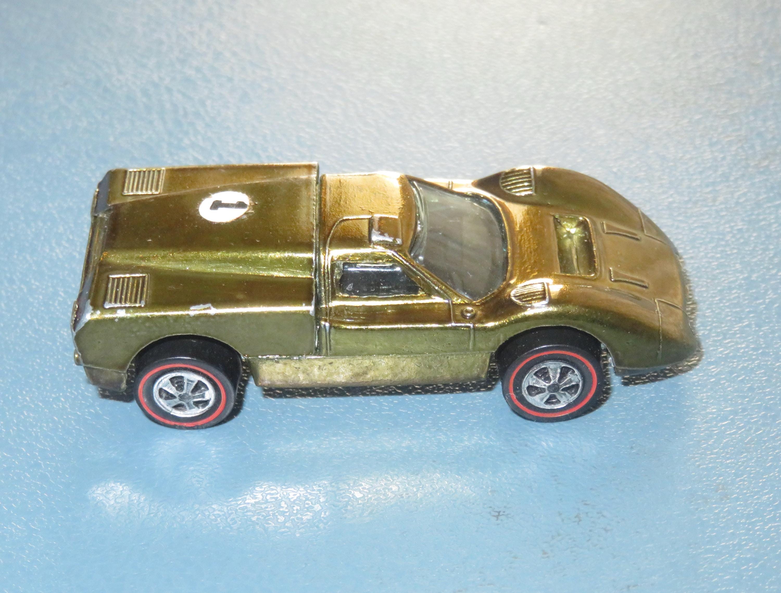 Vintage 1967 Hot Wheels Red Line Ford J Olive Green Diecast Car