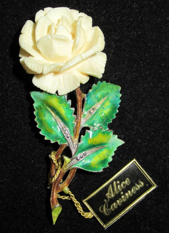 Original 1950's Signed Alice Caviness Floral Rose… - image 3