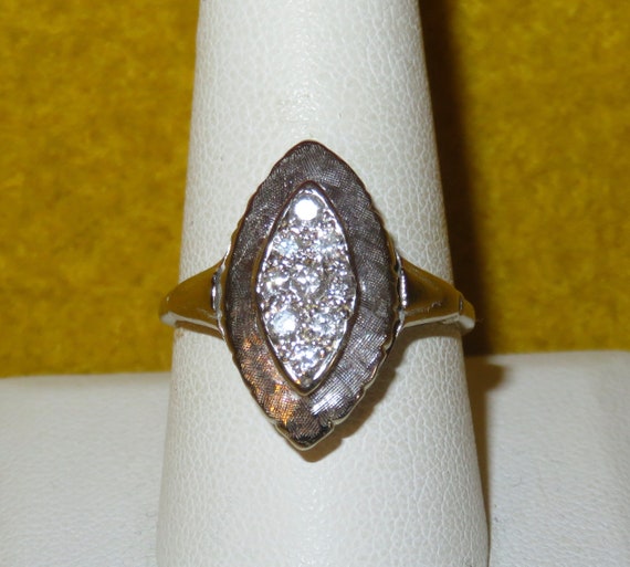 Vintage 1930's Art Deco Diamond 14 Karat White Go… - image 8