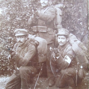 Vintage WWI Era European Soldiers Real Photo Postcard (1910s)