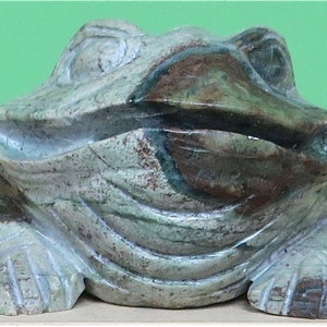 Large Green Carved Jade Lucky Frog - Outstanding Detail